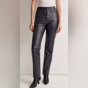 NWT- Madewell Women’s 90s Straight Leg Coated Jeans - Black - Sz 29